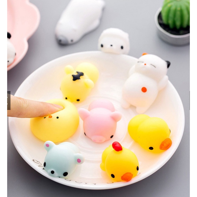 [HCM] Thú mochi dẻo đáng yêu, Squishy thú dẻo nhiều kiểu dáng siêu đáng yêu - Giao mẫu ngẫu nhiên