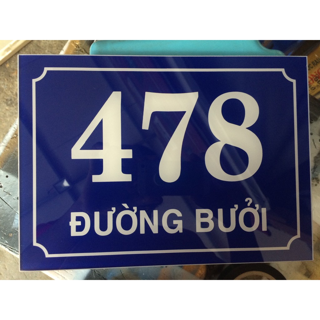 Biển Số Nhà - In Chìm nội dung  - Bảo hành Trọn Đời