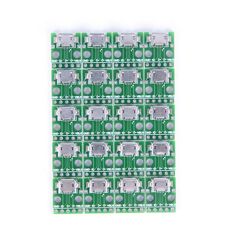 Breezegently 20pcs micro usb to DIP 2.54mm adapter connector module board panel female  NOVEL