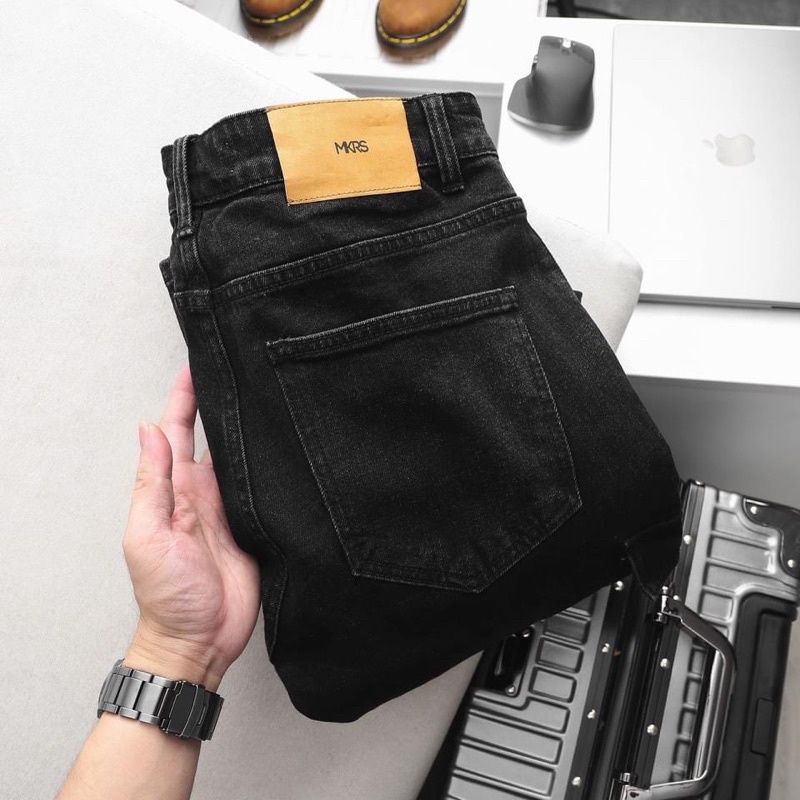 Quần jeans nam túi hộp hãng mkrs xuất hàn - ảnh sản phẩm 8