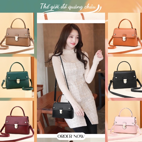 [XẢ KHO] Túi đeo chéo nữ phối quai xách vải da mềm mịn phong cách trẻ trung Hàn Quốc - Hàng Quảng Châu Cao Cấp (TT13)