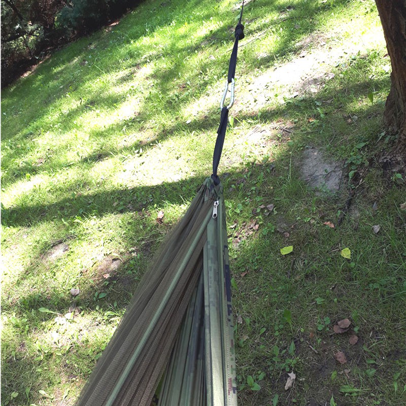 Tấm võng có lưới chống muỗi kiểu chéo 260*140cm/270*270cm bằng nylon cho cắm trại/leo núi