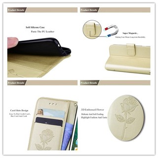 For iPhone 5 5se 6 6s 7 8 Plus 3D Embossed Flower Leather case