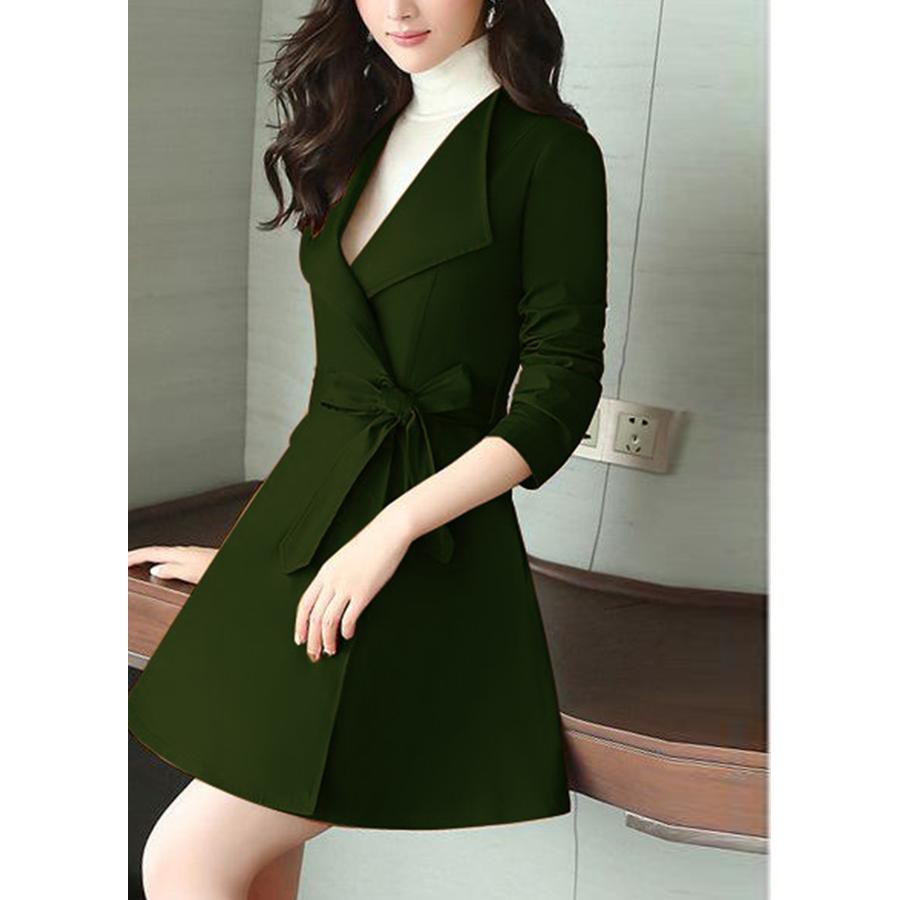 GOTI - Áo Khoác Mangto Cổ Bẻ Cột Nơ 1 Lớp Cao Cấp AK3108