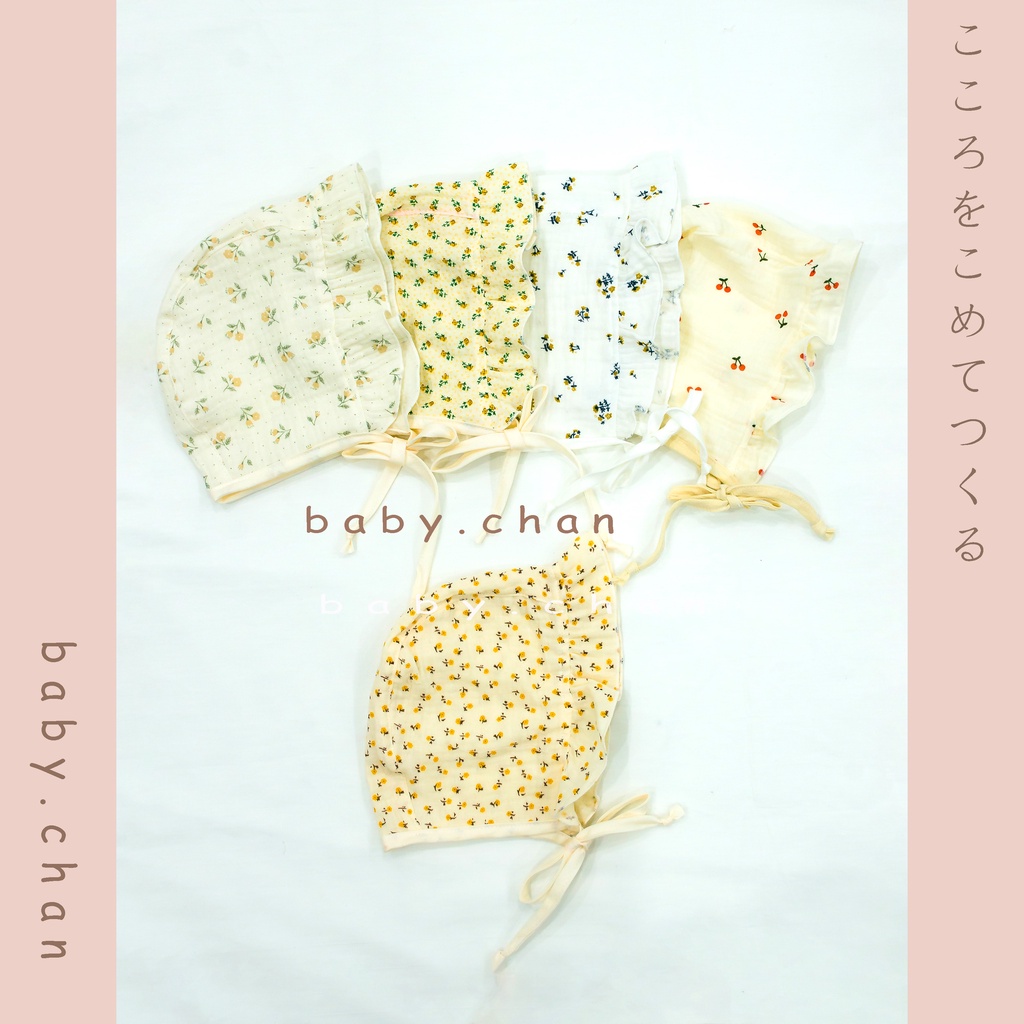 Mũ đội đầu cho bé gái chất liệu muslin cao cấp cho bé