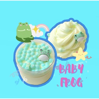  BABY FROG   Half Floam Slime  slime xốp kèm charm chú ếch dễ thương đồ chơi chất nhờn ma quái trẻ em 