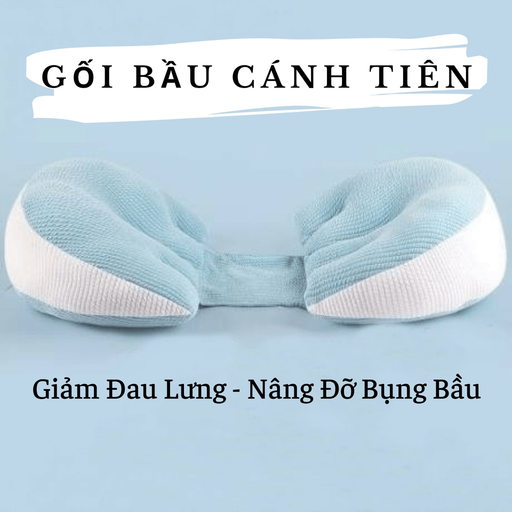 Gối Bầu Cánh Tiên Cao Cấp FREESHIP Gối Bầu Kê Bụng Kèm Gối Nhỏ Nâng Đỡ