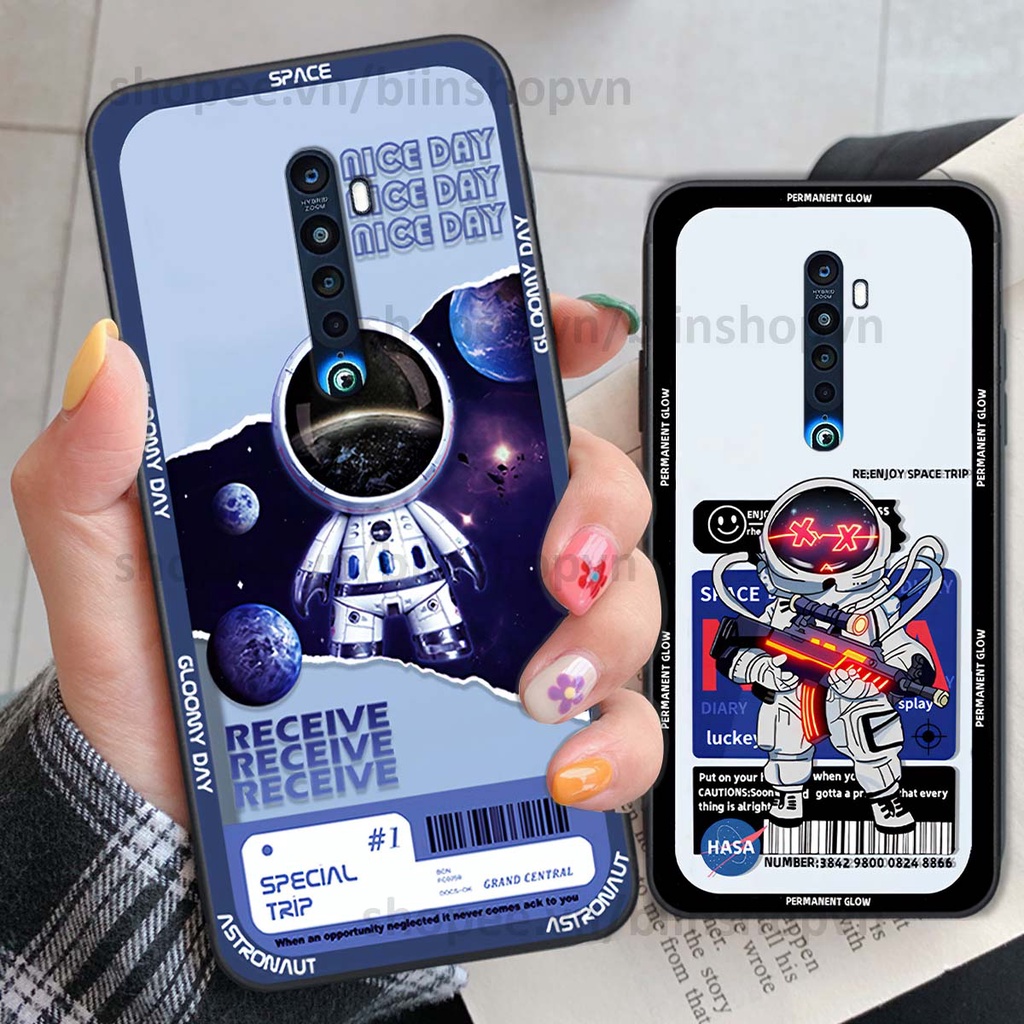 Ốp Oppo Reno 2f / Reno2 F phi hành gia vũ trụ space.x siêu đẹp, thời trang