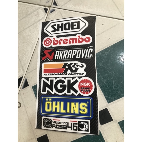Tem decal logo sticker xe in theo set tem xe với chất liệu decal chính hãng chống thấm dán xe, mũ bảo hiểm, vali, laptop