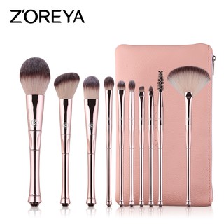 Set 10 Cọ Trang Điểm ZOREYA Tán Kem Nền / Phấn Mắt / Lông Mày / Che Khuyết Điểm
