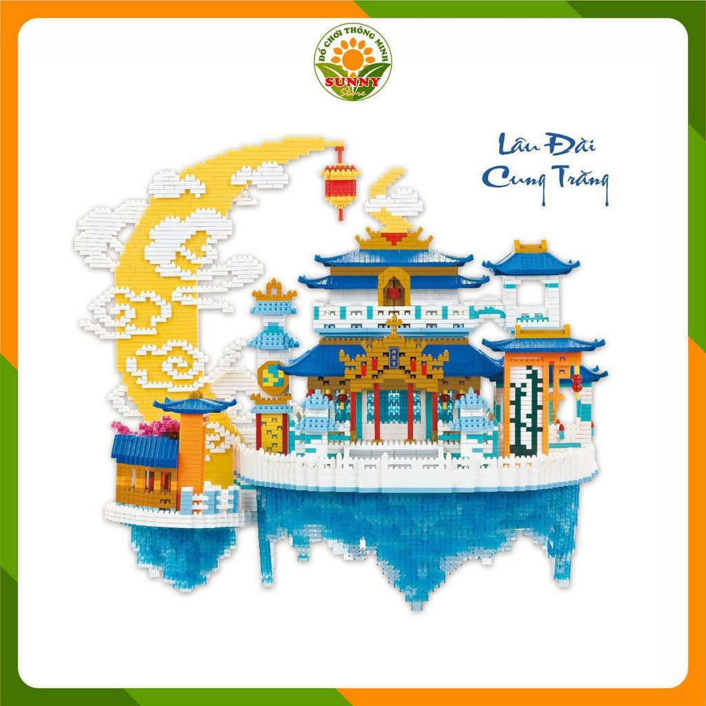 Mô hình lắp ghép 3D Công trình kiến trúc Lâu đài - Lâu đài chị Hằng - Hai size khác nhau - 4000-:- 8000pcs - Sunny