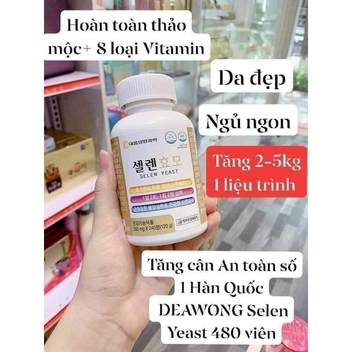 viên uống tăng cân Daewoong Selen Yeast có chứa VITAMIN tổng hợp