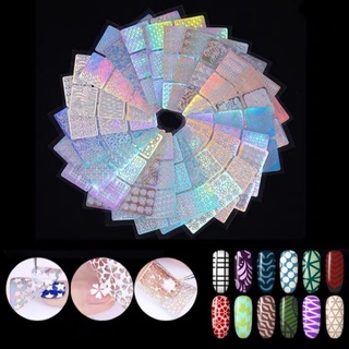 miếng dán vẽ móng nail , set 12 tấm nhiều kiểu
