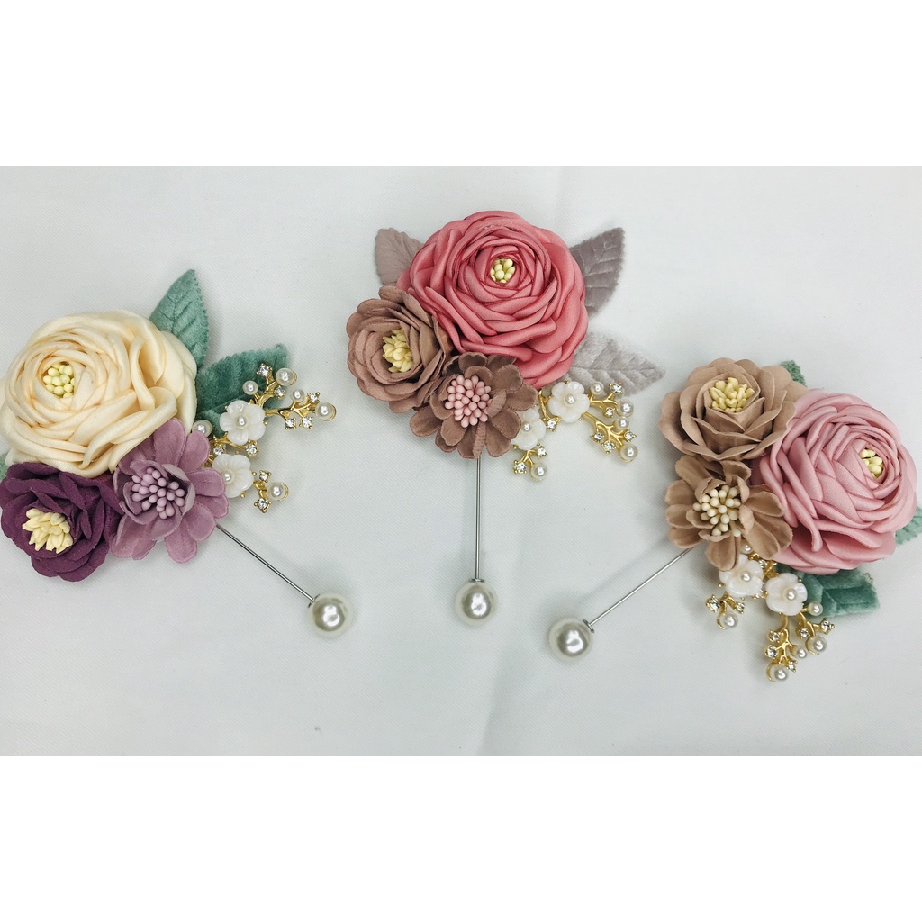 Cài áo handmade cao cấp hoa chùm đính đá sang chảnh