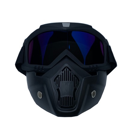 Bán buôn - Mặt Nạ Kèm Kính BEON ĐEO MŨ 3/4, mũ cào cào - chống bụi, tia UV, bảo vẹ mắt khi đi xe máy