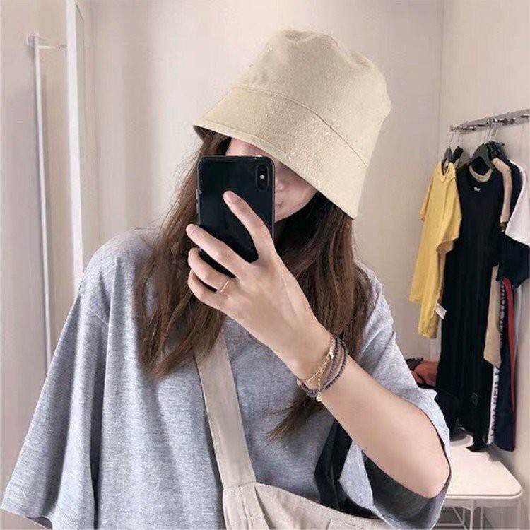 Mũ Bucket Vành Cụp Trơn Nhiều Màu Phong Cách Ulzzang Unisex