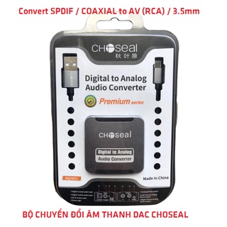 Bộ chuyển đổi âm thanh quang Choseal DAC từ cổng optical Smart TV, TV Box... ra loa, âm ly + Tặng kèm dây quang