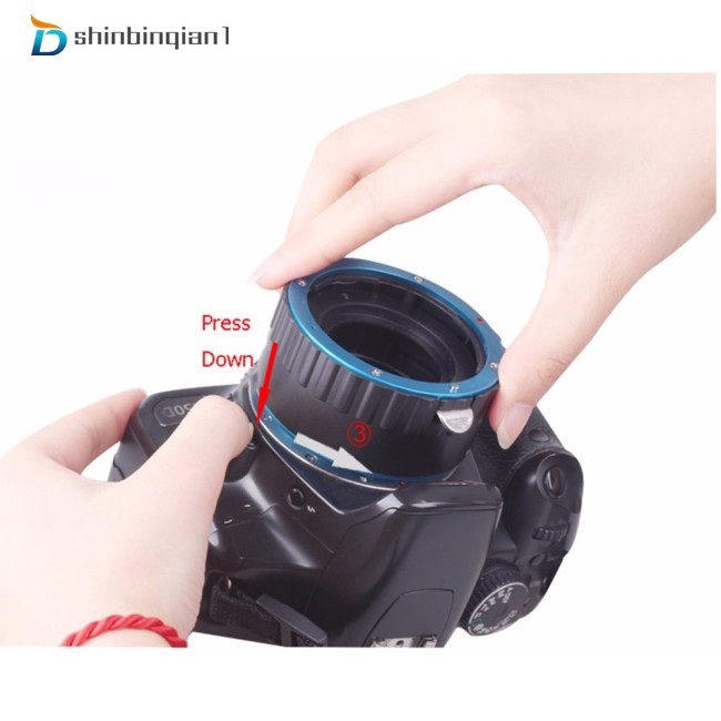 Ngàm ống kính lấy nét Macro AF bằng kim loại chuyển đổi cho ống kính máy ảnh Canon EOS EF-S 750D 80D