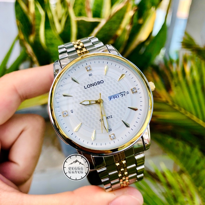 Đồng Hồ Nam Longbo 2 Lịch Ngày Dây Ôm Tay Chống Nước | BigBuy360 - bigbuy360.vn