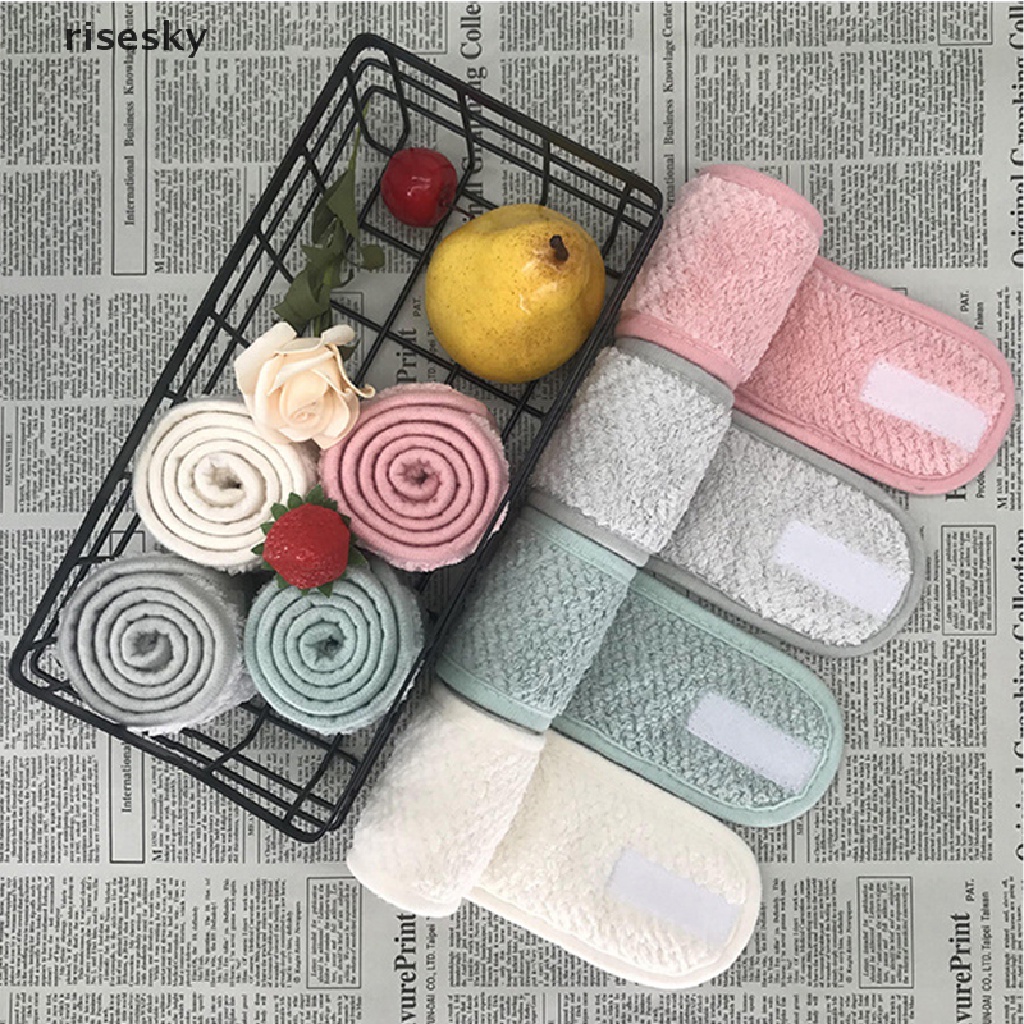 Băng Đô Rửa Mặt / Trang Điểm Mềm Mại Điều Chỉnh Được Dành Cho Spa ♨Trên đó