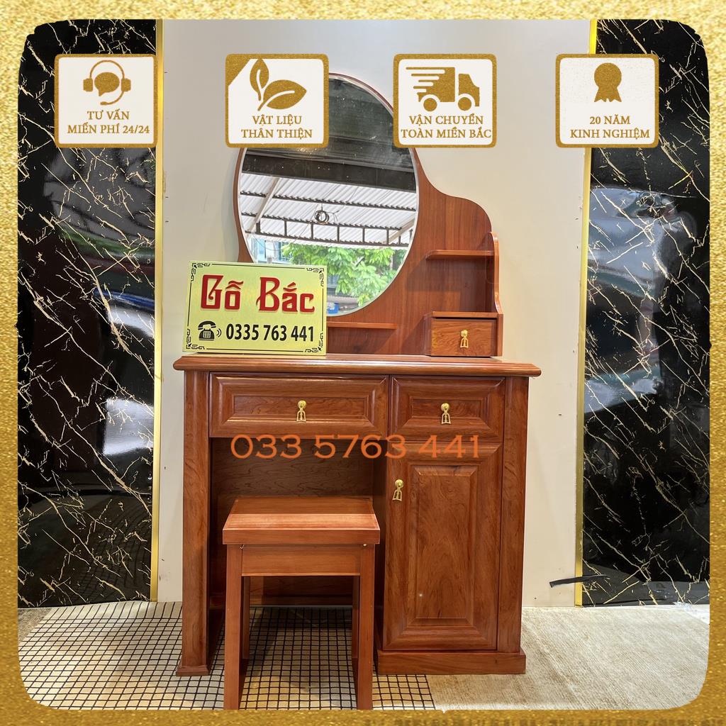 Bàn trang điểm hương đá 80x40cm kèm ghế ngồi