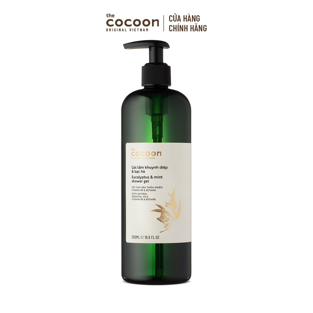 [Mã COSCN5 giảm 8%] Combo gel tắm và lotion xả stress khuynh diệp &amp; bạc hà Cocoon