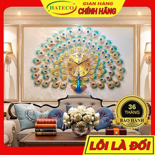 [SALES 3 NGÀY] Đồng Hồ Treo Tường Con Công Trang Trí Phòng Khách Cỡ Lớn TT004