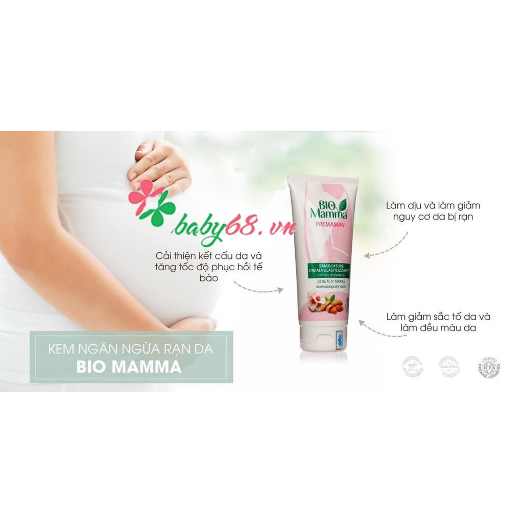 Kem chống và trị rạn da Organic Bio Mamma 150ml