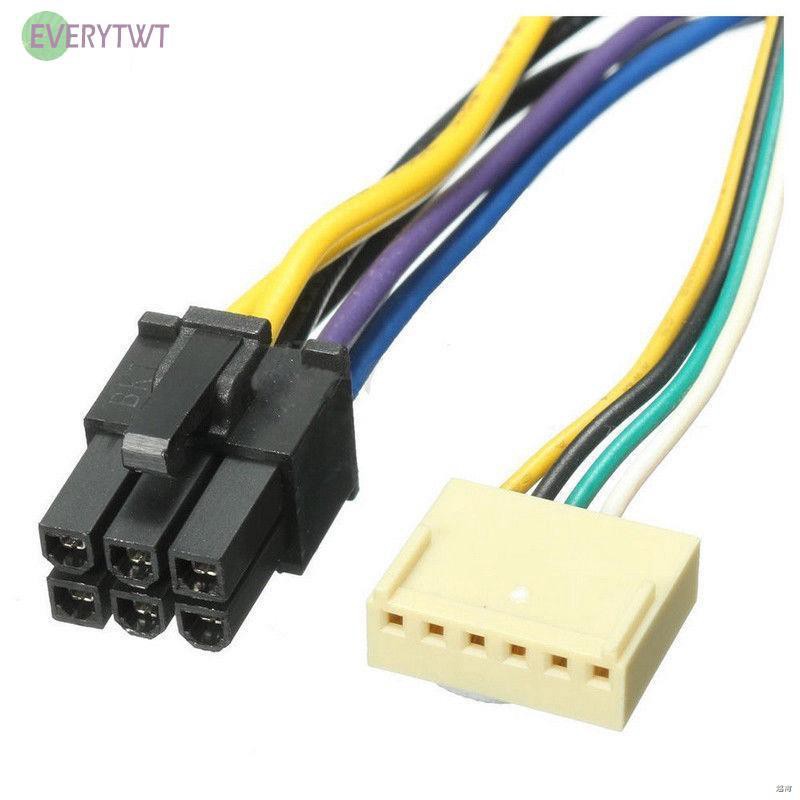 ☢30cm Giắc nguồn chuyển từ ATX 24-Pin sang 6-Pin PSU 18AWG cho HP Z220/Z230