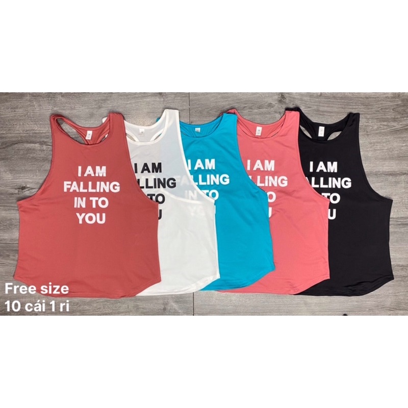 Áo tanktop dây Falling thể thao tập gym yoga nữ
