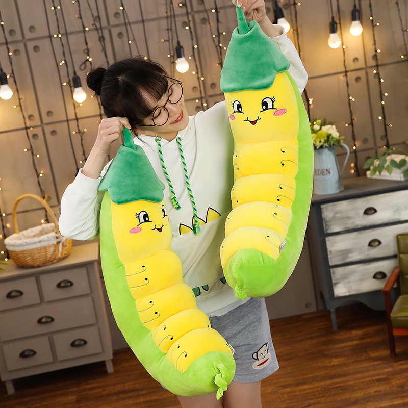 Thú gấu nhồi bông., gối ôm hình sâu lá siêu dễ thương, làm quà tặng cho bé yêu an toàn