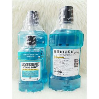 Nước xúc miệng Listerine 750ml, tặng kèm chai 250ml Thái Lan