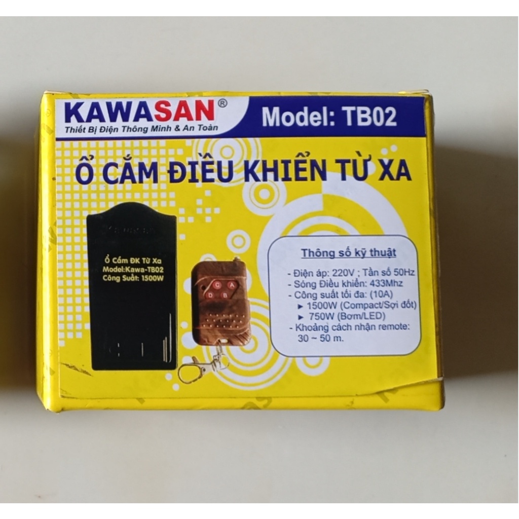 Ổ cắm điều khiển từ xa TB02 1500W