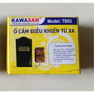 Ổ CẮM ĐIỆN ĐA NĂNG ĐIỀU KHIỂN TỪ XA TB02 (Công suất 1500W) - KAWASAN