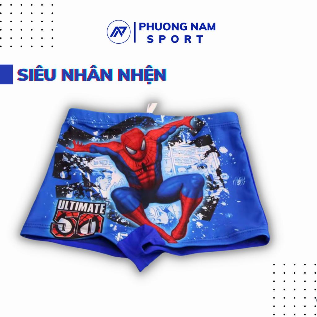 Quần bơi bé trai siêu nhân nhện chất liệu bền đẹp cao cấp chống thấm nước tốt