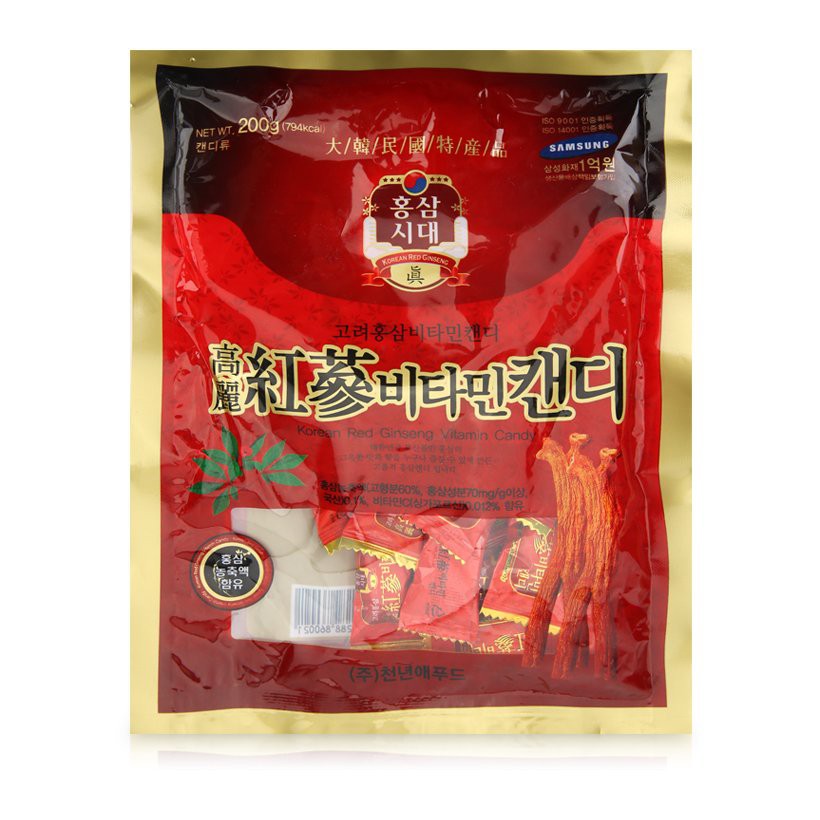 KẸO HỒNG SÂM HÀN QUỐC 200g- KẸO SÂM