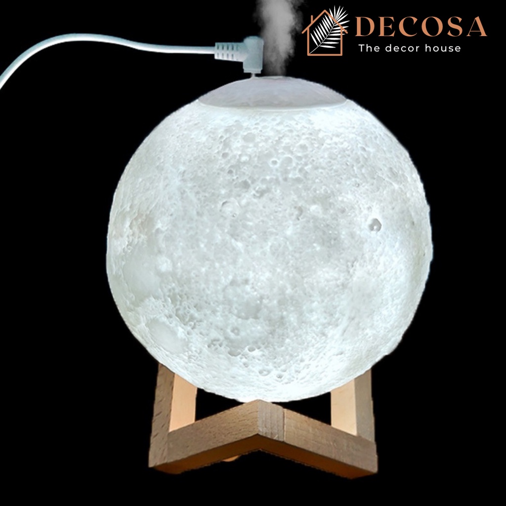 Đèn phun sương tạo ẩm khuếch tán tinh dầu hình mặt trăng DECOSA