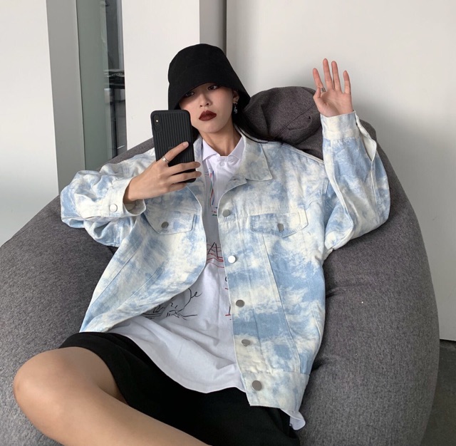 Áo khoác kaki loang phối màu unisex Ulzzang siêu chất ❤️