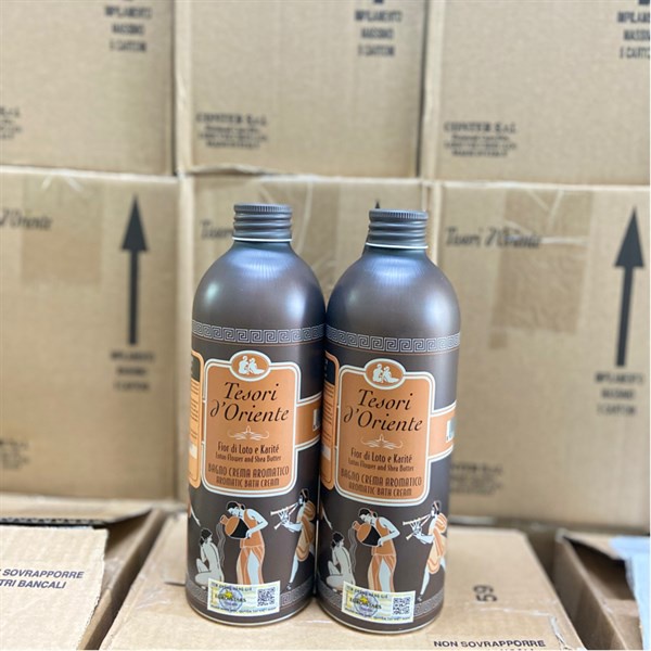 Sữa Tắm Nước Hoa Ý Tesori Hương Sen Chai Nhôm Màu Nâu 250ml - 500ml