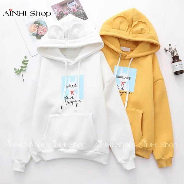 Áo Hoodie Nữ ❤️FREESHIP❤️ Áo Khoác Hoodie Vải Nỉ Nhiều Màu In Hình Mèo Cute - Áo Hoodie Free Size Dưới 60kg | BigBuy360 - bigbuy360.vn
