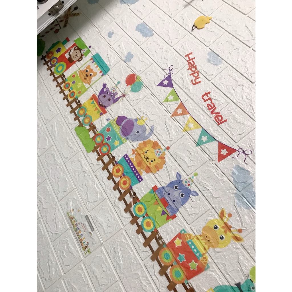 Tranh Dán Tường Cho Bé (SIÊU RẺ) - Decal Dán Tường Cho Bé - Tranh Dán Đoàn Tàu TE16
