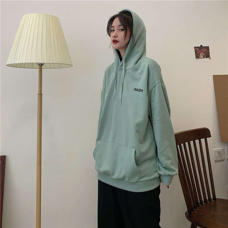 [MŨ 2 LỚP] Áo Hoodie Azzim Nỉ Bông Ulzzang Nữ Cá Tính Form Rộng Rãi HD74 - Liti shop