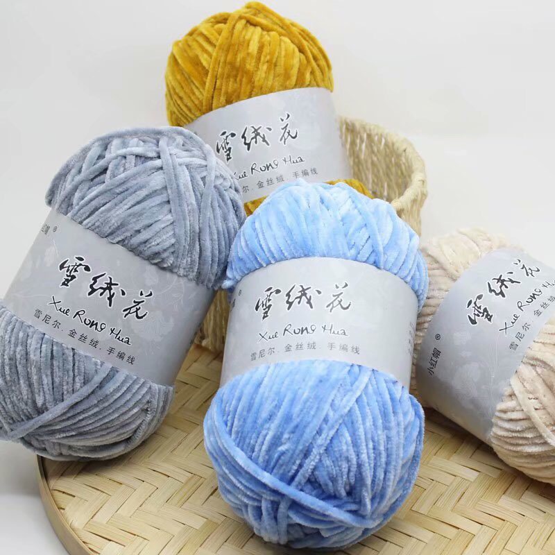 Len Nhung Chenille 100gram Siêu Mềm Mịn