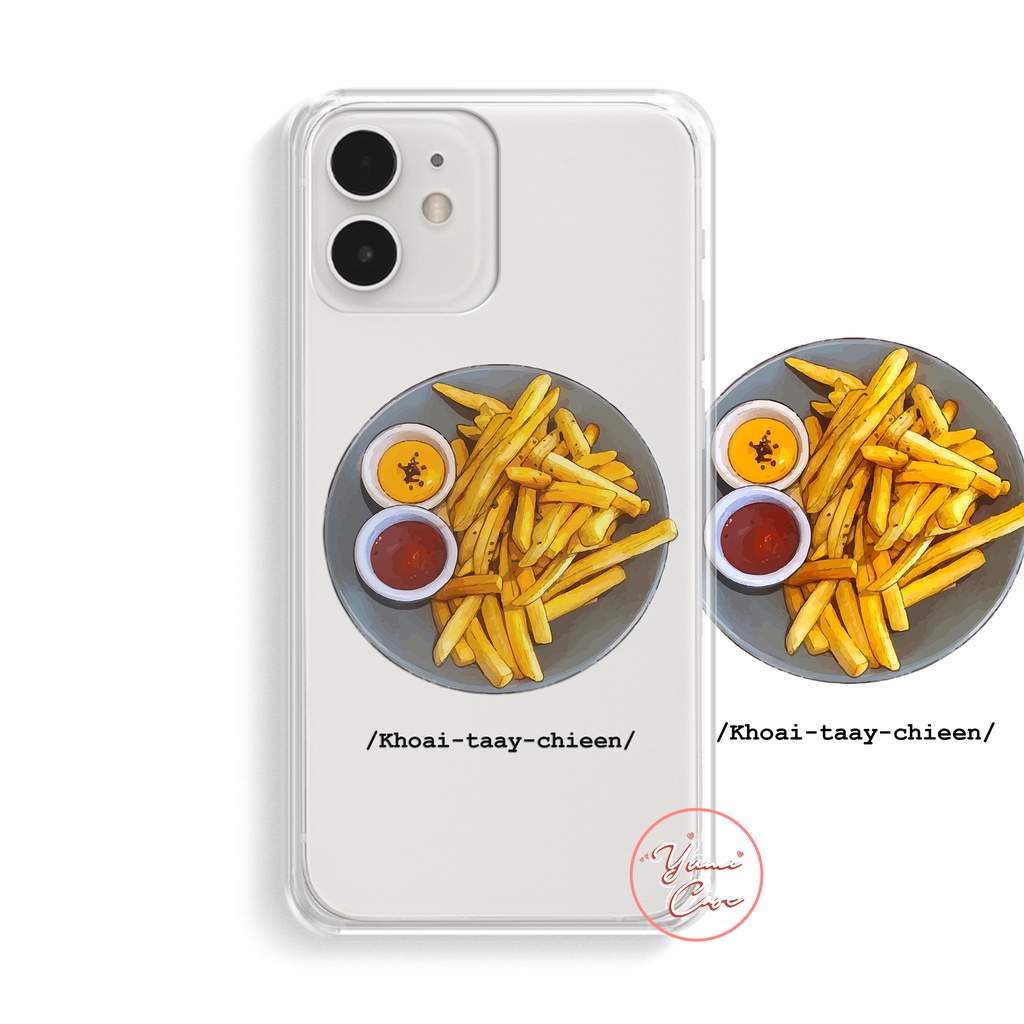 Ốp lưng điện thoại cho Iphone Samsung Vsmart Oppo Huawei Xiaomi Vivo Nokia Realme Poco Redmi FOOD KHOAI-CÁ KHO Yumi Case