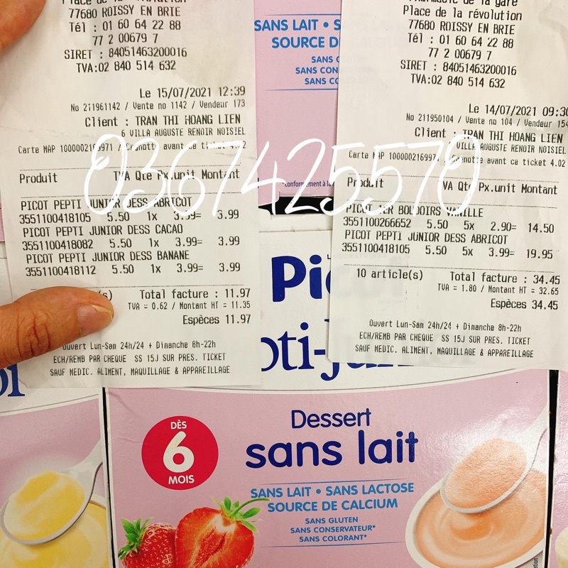 ( ✈️ đủ bill date 11/23) Váng gạo Picot cho bé dị ứng sữa 6 tháng (Air Pháp) lốc 400g