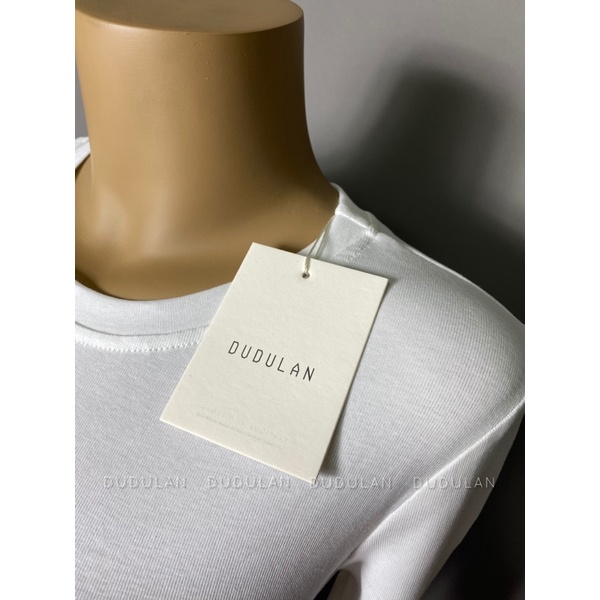 [Mã SKAMFSW175 giảm 10K đơn 50K] Áo croptop tay dài cổ tròn DUDULAN- Áo thun kiểu nữ cotton - A10