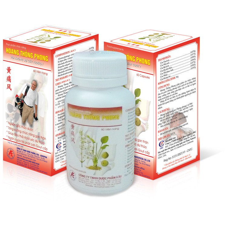 Hoàng Thống Phong – Hỗ trợ điều trị gout, giảm nồng độ acid uric (Hộp 60 viên)