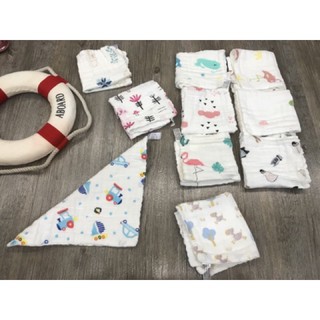 Khăn Mặt Xô 6 Lớp Rửa Mặt Cho Bé Km01