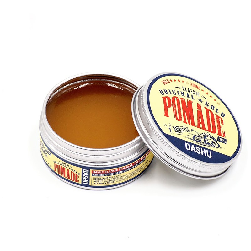 Pomade DASHU Original Gold Giu nếp 12h, Độ Bóng Cao, Dành Cho Mọi Loại Tóc 100ml