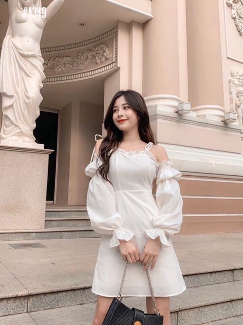 Váy trễ vai so cute